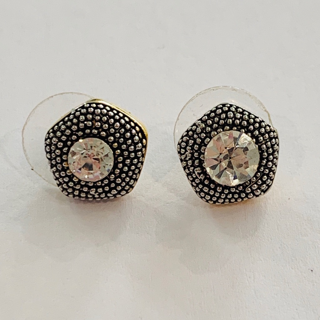 Silver Stud Sparkle Earrings